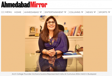 Ahmedabad Mirror : Archana Surana Represented India At Cumulus Conference 2024