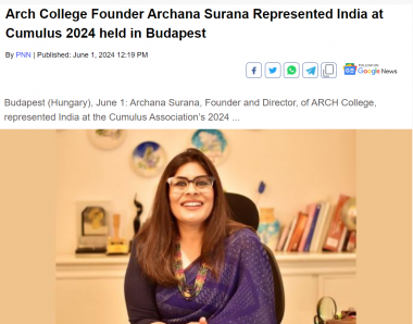 Lokmat Times : ARCH College Director represented India at Cumulus Conference